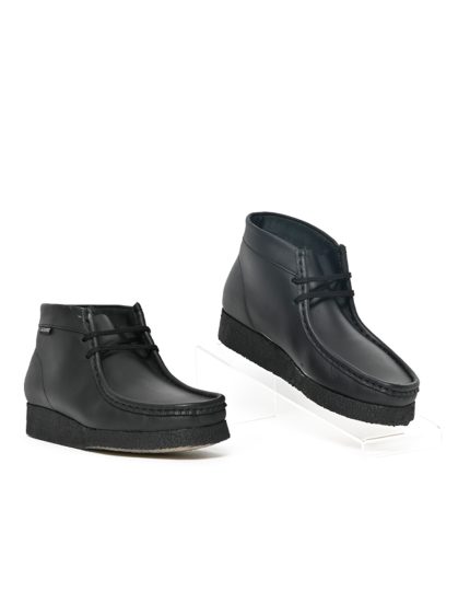 Mens Grasshoppers, Leather Aston, Casual Black Moccasins