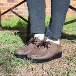 Mens Grasshoppers, Leather Hornsby, Casual Mid Brown Moccasins