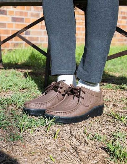 Mens Grasshoppers, Leather Hornsby, Casual Mid Brown Moccasins