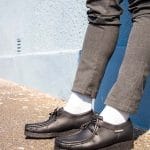 Youth Grasshoppers, Leather Taylor, Casual Black Lace Up