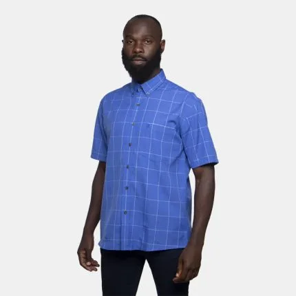Mens C&J Clothing, Justice-Regular-Fit, Blue Shirt