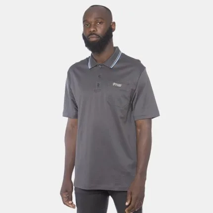 Mens C&J Clothing, Charleston-Short-Sleeve, Charcoal Golfer
