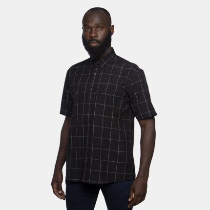 Mens C&J Clothing, Justice-Regular-Fit, Black Shirt