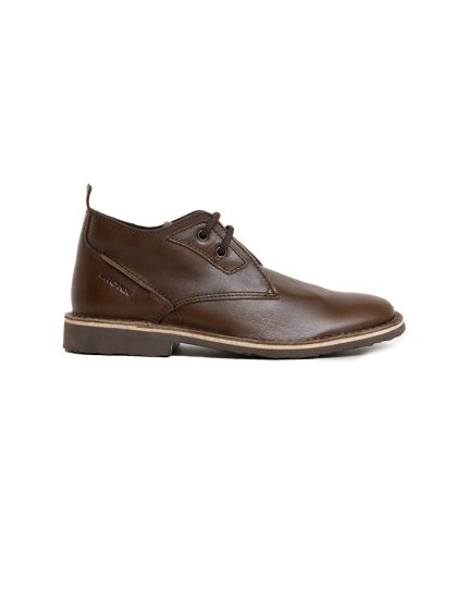 Mens Bronx, Leather Bark, Casual Brown Lace Up