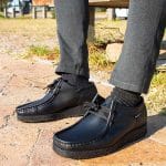 Mens Grasshoppers, Leather Denver, Casual Black Moccasins
