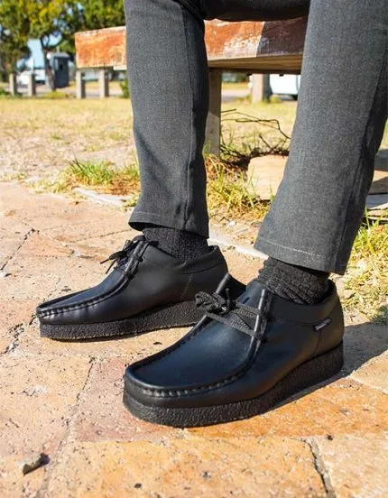 Mens Grasshoppers, Leather Denver, Casual Black Moccasins