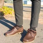 Mens Grasshoppers, Leather Sierra, Casual Chestnut Lace Up