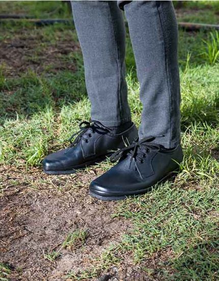 Mens Grasshoppers, Leather Sierra, Casual Black Lace Up