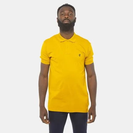 Mens C&J Clothing, Colin Short Sleeve Mustard Golfer