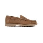 Mens Grasshoppers, Leather Tony, Casual Dark Brown Moccasins