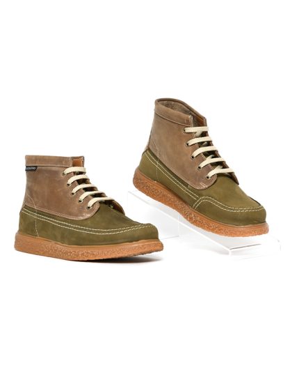 Mens Grasshoppers, Leather Oregan, Casual Olive Boot