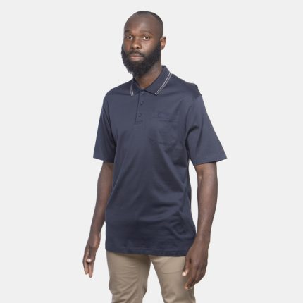 Mens C&J Clothing, Charleston-Short-Sleeve, Navy Golfer