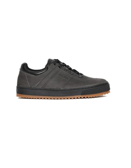 Mens Bronx, Leather Disco, Casual Charcoal Lace Up