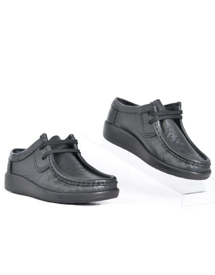 Kiddies Grasshoppers, Leather Hornsby, Casual Black Moccasins