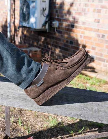 Mens Grasshoppers, Leather Denver, Casual Dark Brown Lace Up
