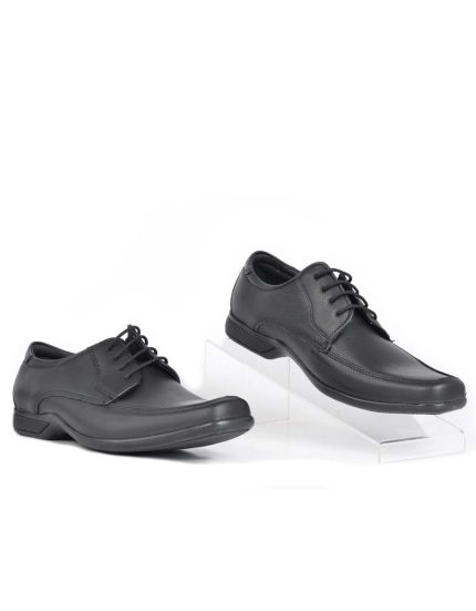 Mens Bronx, Leather Jagger, Casual Black Lace Up