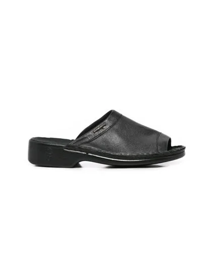 Mens Paolo Falcone, Leather Arthur, Casual Black Sandals
