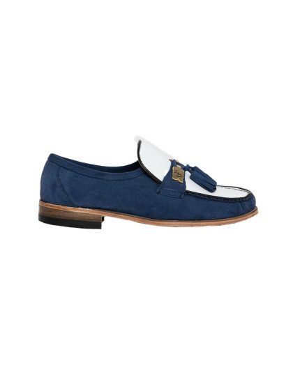 Mens C&J, Leather Zion, Formal Blue Slip On