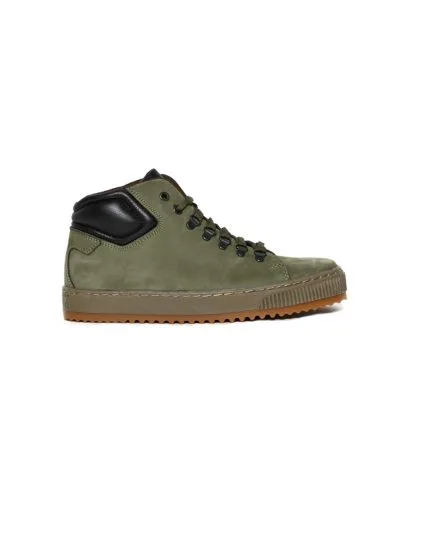 Mens Bronx, Leather Disco, Casual Olive Boot