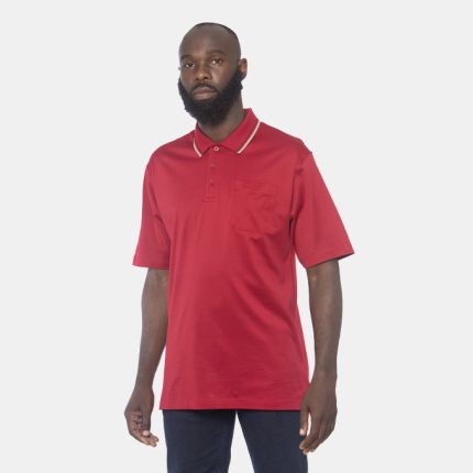 Mens C&J Clothing, Charleston-Short-Sleeve, Berry Golfer