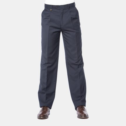 Mens C&J Clothing, Cooper-Formal-Pleated, Navy Trousers