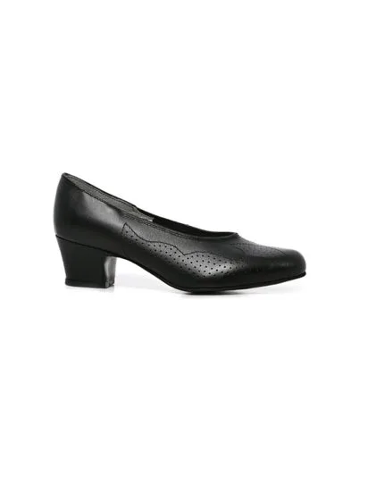 Ladies Young Klinik, Leather Rose, Formal Black Court