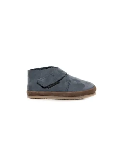 Infants Grasshoppers, Leather Kiddo, Casual Navy Velcro