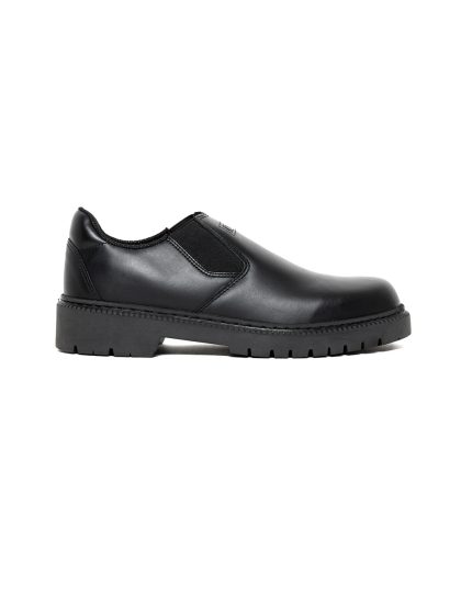 Mens Bronx, Leather Axel, Casual Black Slip On