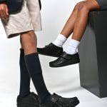 Youth Grasshoppers, Leather Hornsby, Casual Black Velcro