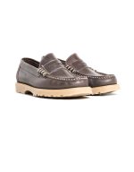 Mens Grasshoppers, Leather Tony, Casual Choc Brown Moccasins - Image 4