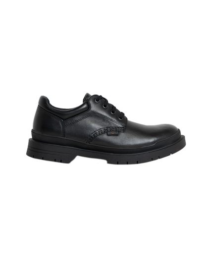 Mens Bronx, Leather Gage, Casual Black Lace Up