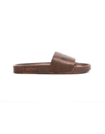 Mens Bronx, Leather Drift, Casual Brown Sandals