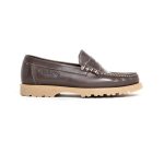 Mens Grasshoppers, Leather Tony, Casual Choc Brown Moccasins