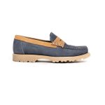 Mens Grasshoppers, Leather Tony, Casual Navy Moccasins