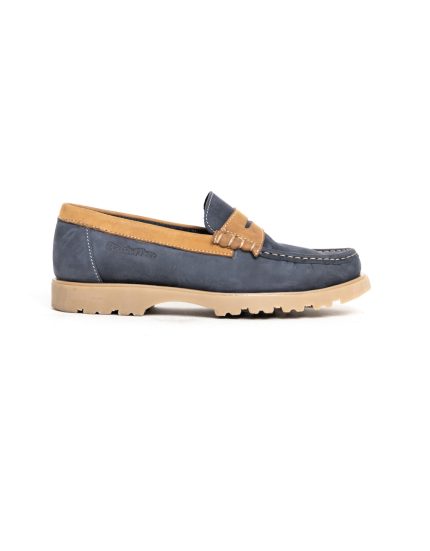 Mens Grasshoppers, Leather Tony, Casual Navy Moccasins