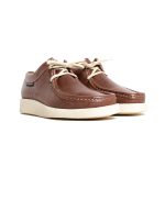 Mens Grasshoppers, Leather Trent, Casual Tan Moccasins - Image 4