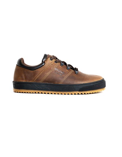 Mens Bronx, Leather Disco, Casual Oatmeal Lace Up