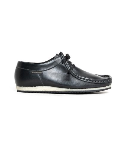 Mens Grasshoppers, Leather Buster, Casual Black Moccasins