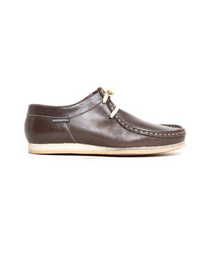 Mens Grasshoppers, Leather Buster, Casual Darkbrown Moccasins