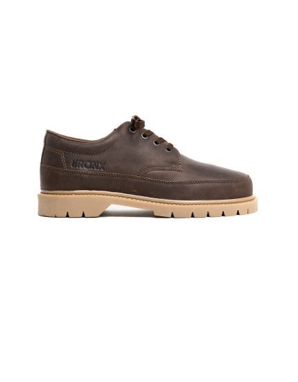 Mens Bronx, Leather Decklin, Casual Brown Lace Up