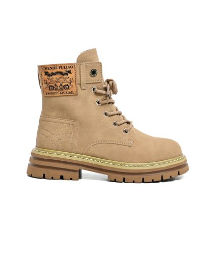 Ladies, Lacey, Casual Khaki Boot